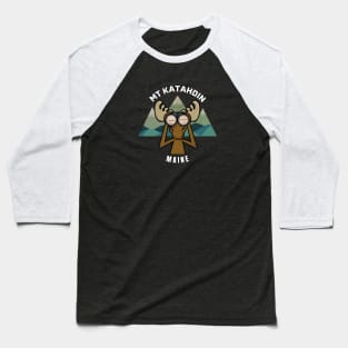 Mt Katahdin Moose Binoculars - Dark Shirts Baseball T-Shirt